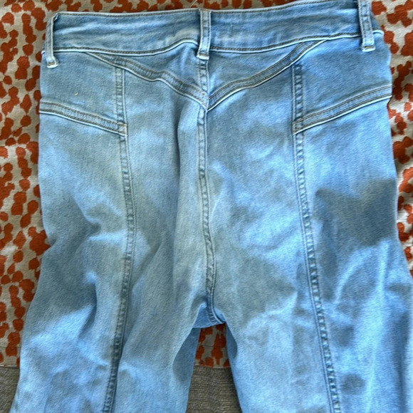 free people high waisted skinny light blue jeans size 27 - Picture 3 of 9